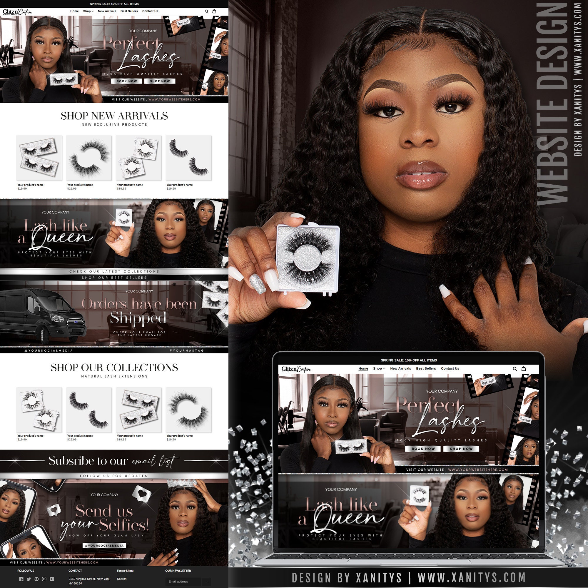 Lash site Design Lash Tech Business Lash Extensions Etsy