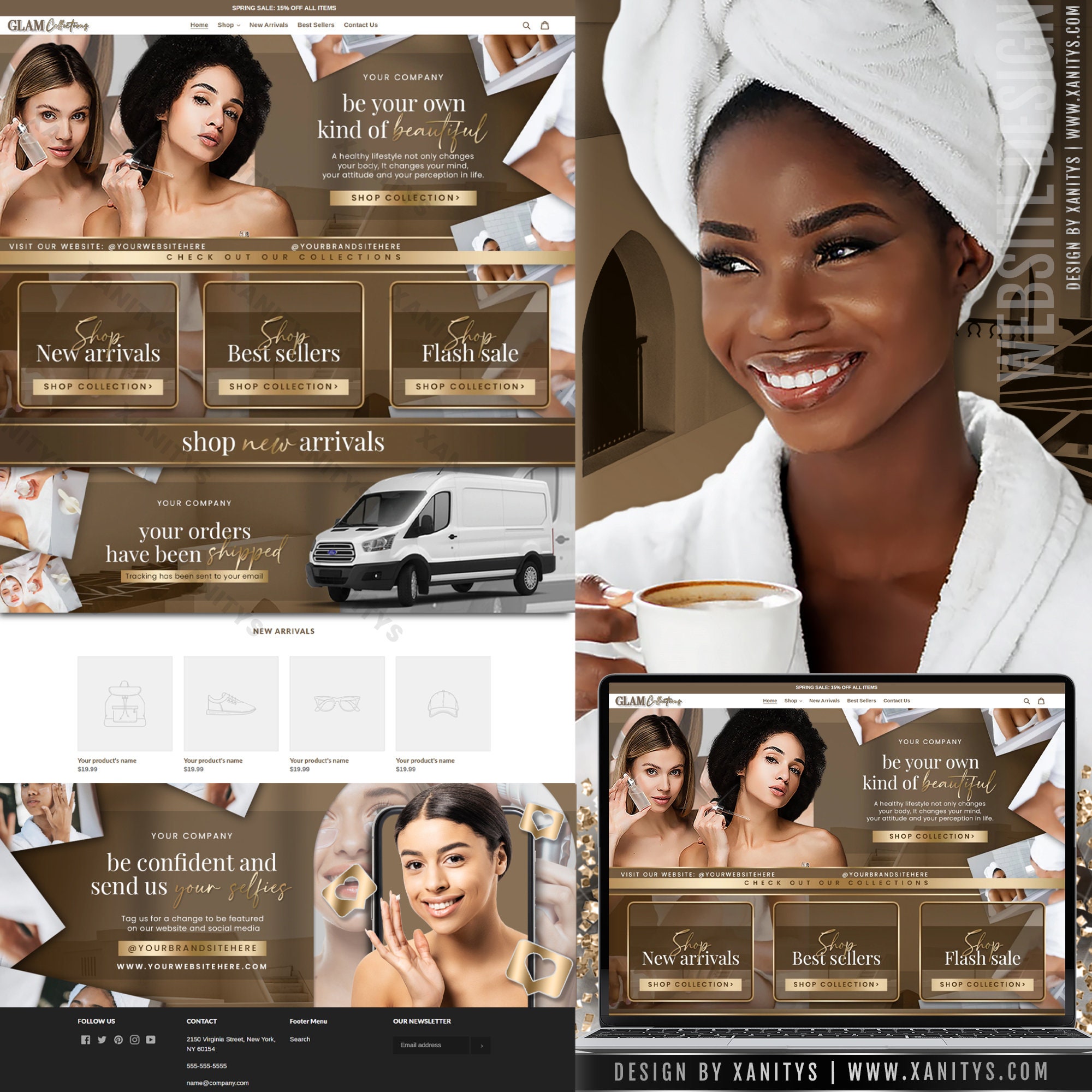 Skin Care site Design Beauty site Cosmetics site Etsy