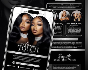 Acuity Scheduling Template, Hair Stylist Acuity Scheduling Template, Hair Stylist Branding, Hairstylist Website, Acuity Canva Template