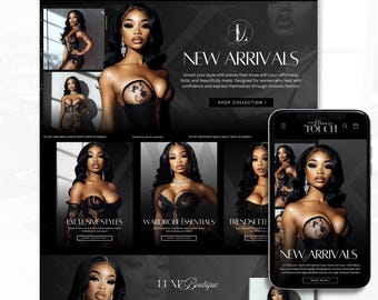 Clothing Website Design, Clothing Store Template, Premade Shopify Clothing Brand Website Banners, Fashion Banners, Clothing Boutique design