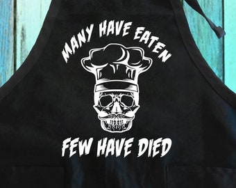 Funny Chef Apron | 'Many Have Eaten' BBQ Apron with Pockets