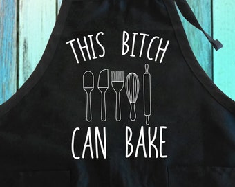 Funny Baking Apron with Pockets: This Girl Can Bake Gift