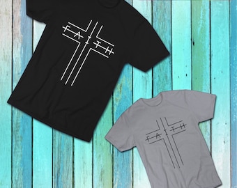 Faith Christian Shirt| Vertical Jesus Cross Religious T-Shirt| Church Tee| Jesus Disciple Gift Unisex Adult & Youth Kid Crew Neck T-Shirt