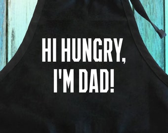 Hej hungrig, jag är pappa, förkläde, rolig BBQ-matlagningsförkläde, present