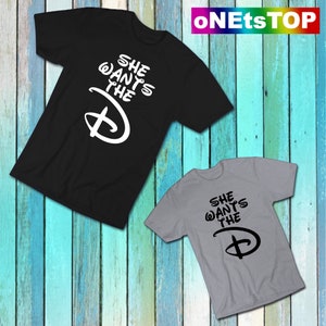 She Wants The D Word Pun Design Saying Funny Shirt| She Wants The D Tee| Liberated Ladies Gift Unisex Adult & Youth Crew Neck T-Shirt