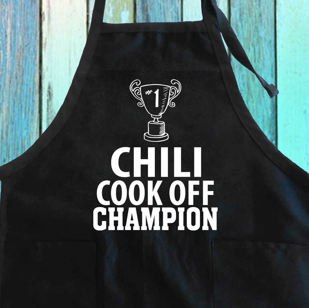 Chili Cook off Champion Funny Apron Hot & Spicy Chili Pepper Cooking NO