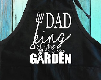 Dad King of the Garden Schürze: Lustiges Gartengeschenk
