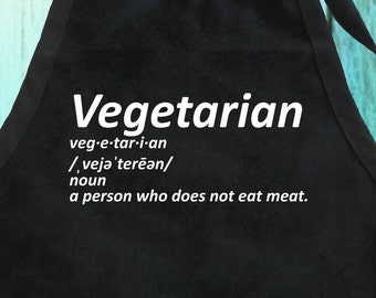 Funny Vegetarian Definition Apron - Vegan Gift