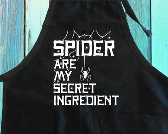 Halloween Spider Secret Ingredient Apron: Funny Cooking Gift