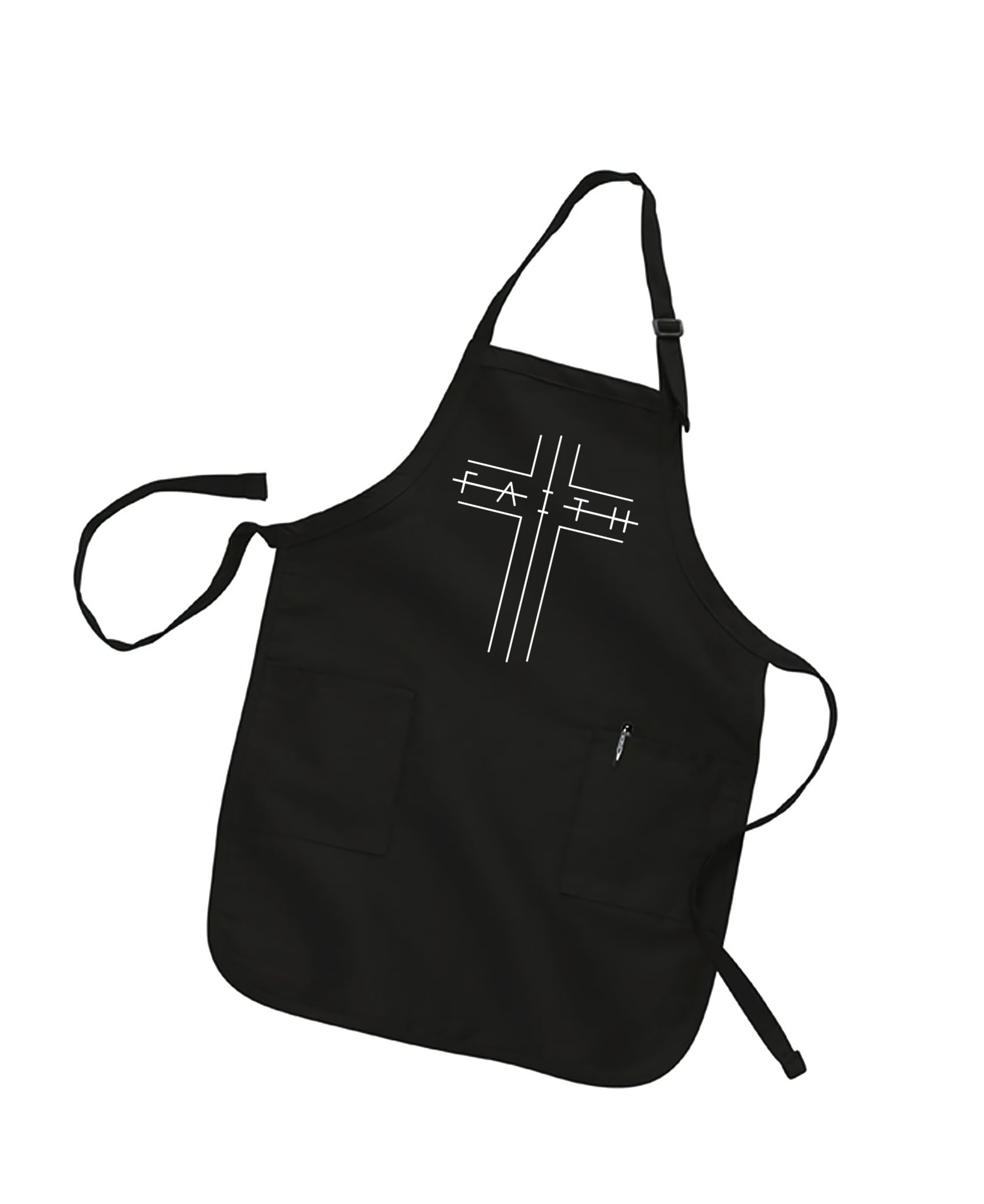 Faith Cross Apron: Christian Religious Gift With Pockets - Etsy