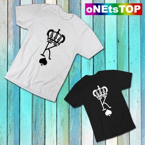 King of Spades passendes Paar Shirt, lustige Karte Tee