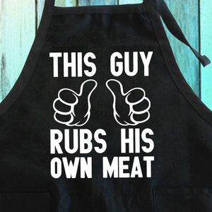 Divertente grembiule da barbecue: questo tizio si strofina la carne, regalo da cucina