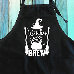 Halloween Witches Brew Witches Kitchen Magic Kitchen Apron| Cooking Grilling BBQ Funny Gifts Magic Apron| Witches Chef&#39;s Kitchen Apron Gifts