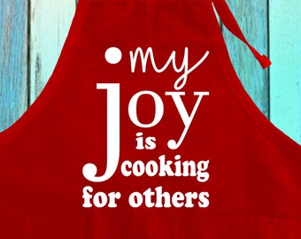 My Joy is Cooking Unisex Apron | Cotton-Poly Blend with Pockets