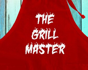 Delantal de barbacoa Grill Master: un divertido regalo de chef con bolsillos