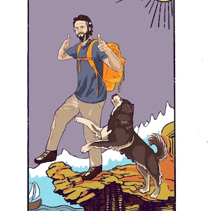 TAROTKAARTPORTRET Aangepaste gepersonaliseerde illustratie: jij als je favoriete kaart!