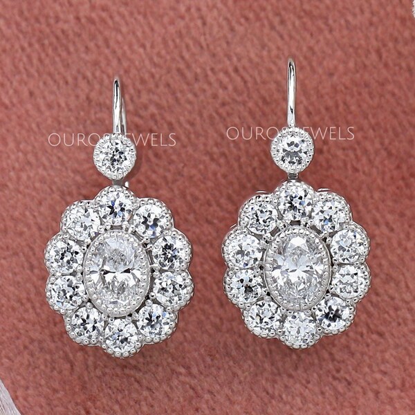 Lab Created Diamond Earrings Etsy