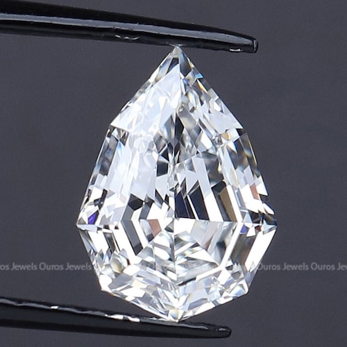 1.51 Carat Step Cut Pear Lab Grown Diamond / Lab Diamond for Etsy