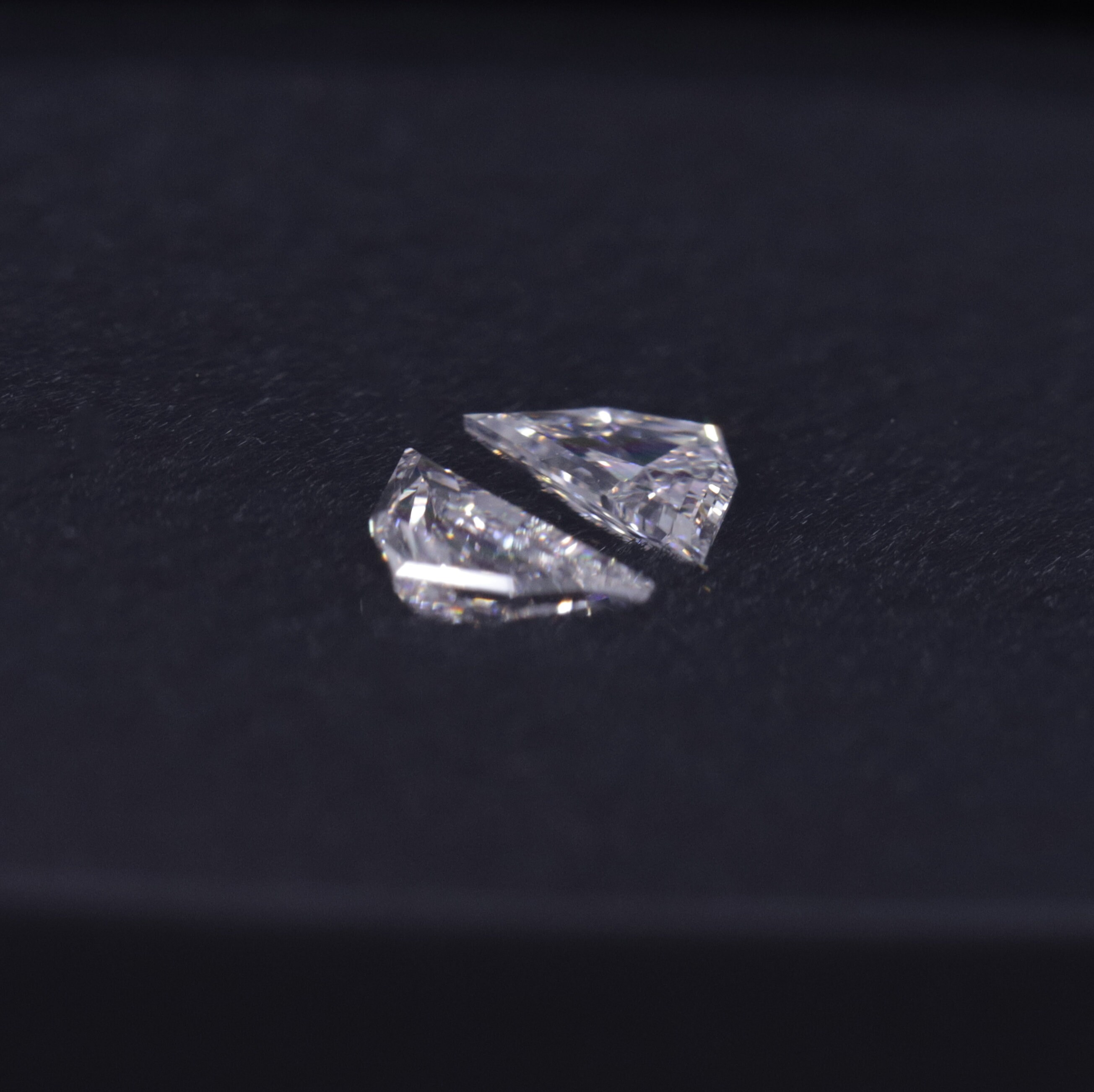 0.33CT Bullet Cut Diamond/ Lab Grown Certified Diamond/ Pair Etsy