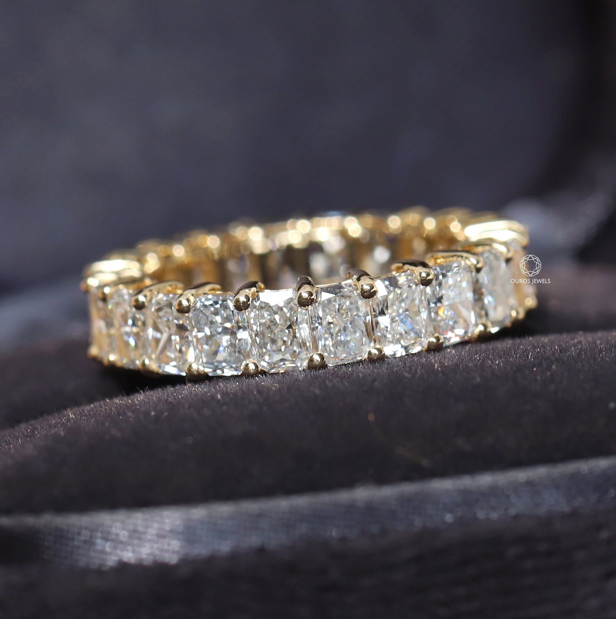 Radiant Full Eternity Band / Certified Labgrown Diamond Etsy