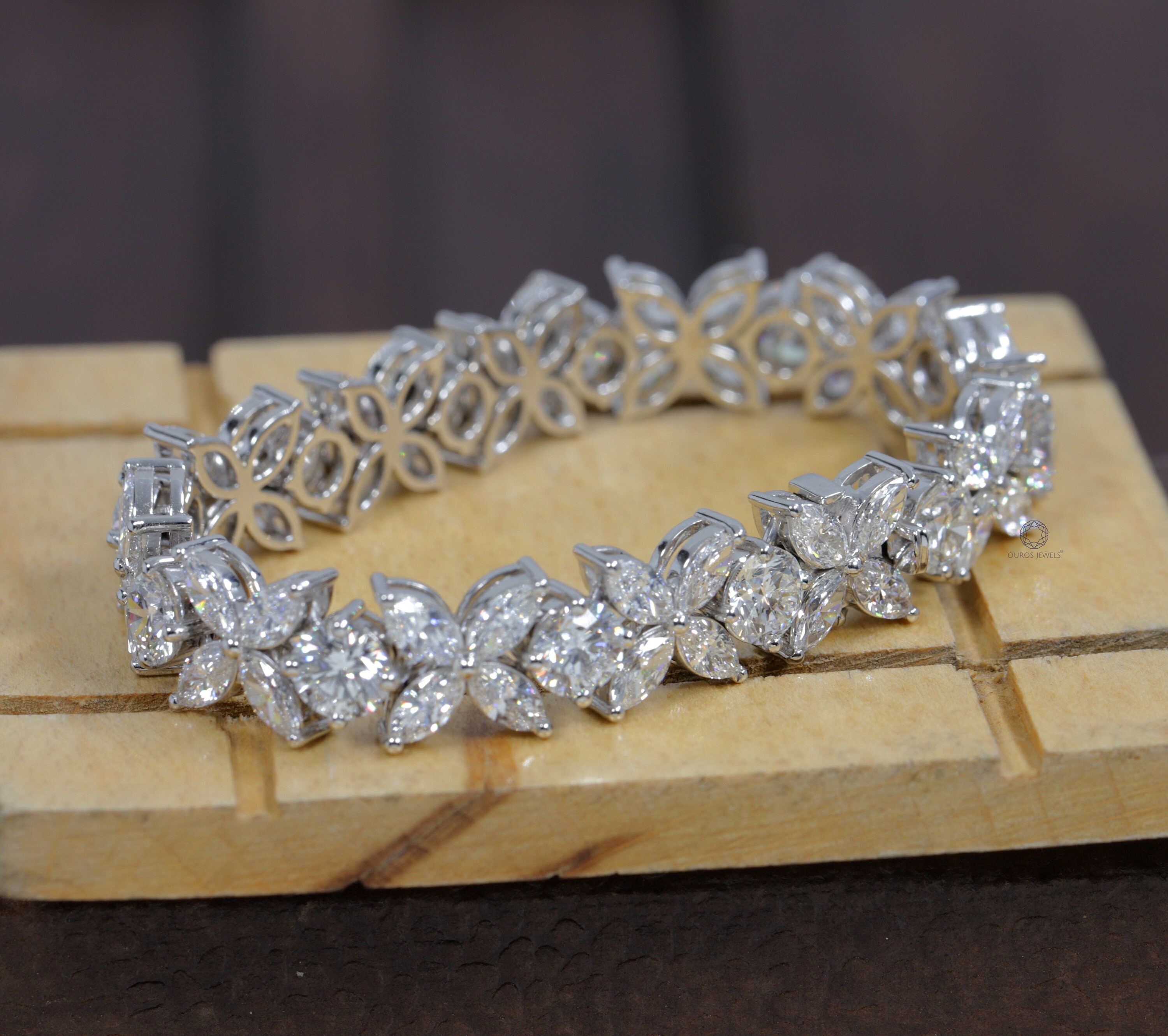 Luxury Diamond Tennis Bracelet/ LabGrown Marquise & Round Etsy