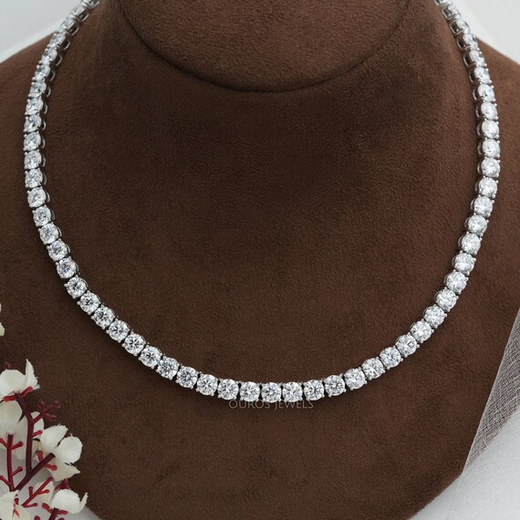 Lab made sale diamond tennis chain
