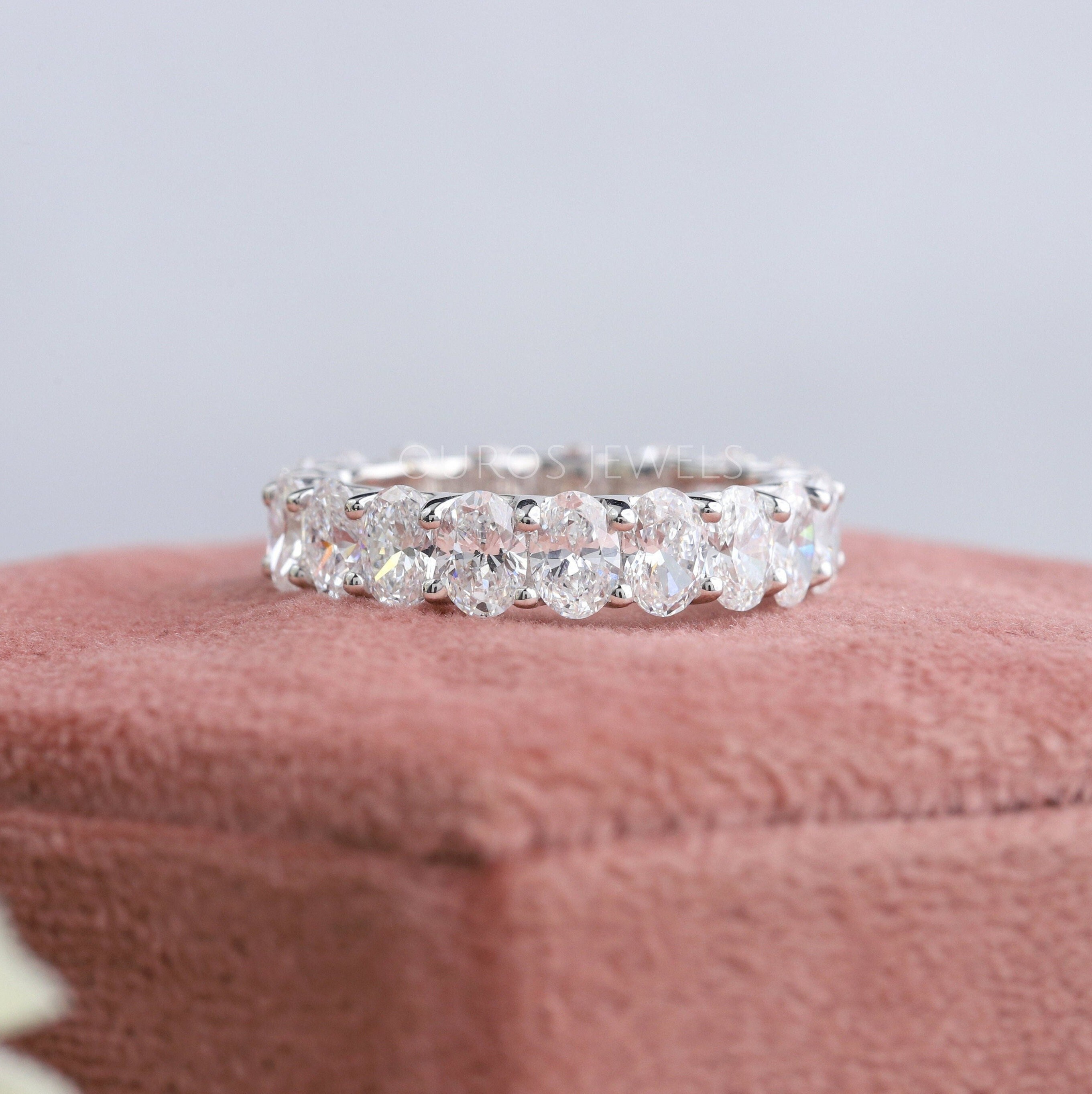 0.25 CT Each Oval Diamond Full Eternity Band/ Lab Grown Oval Etsy
