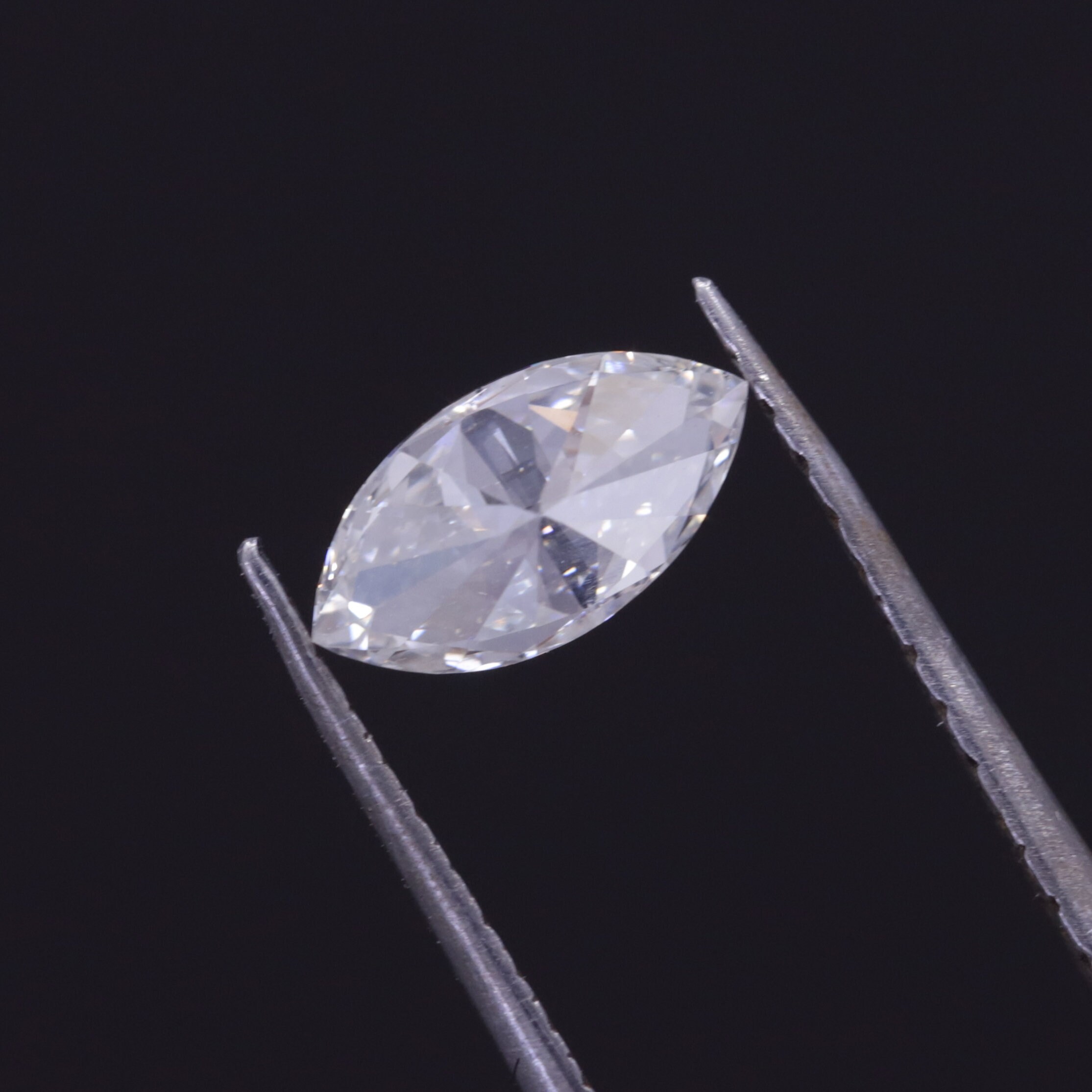 Marquise Lab Grown Diamond/ Marquise Diamond Ring/ 18K White Etsy