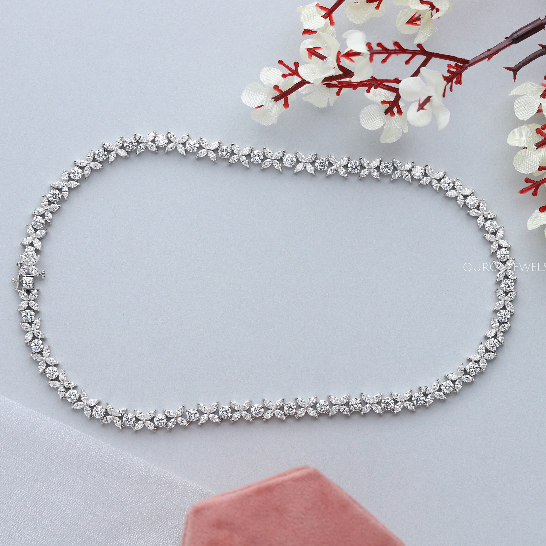 Lab diamond choker sale