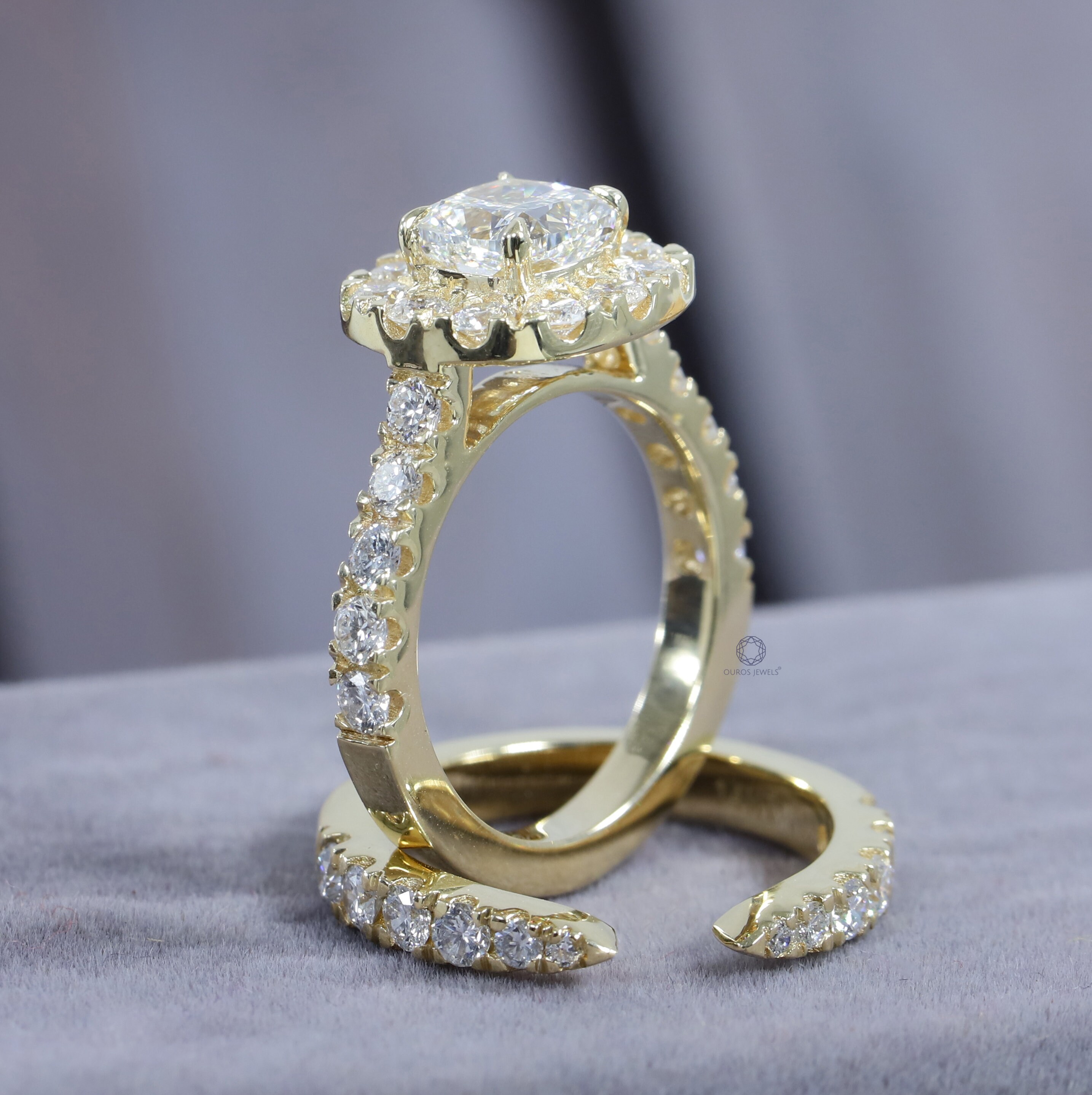 1.50 CT Cushion Cut Diamond Ring/ Lab Grown Diamond Bridal Etsy