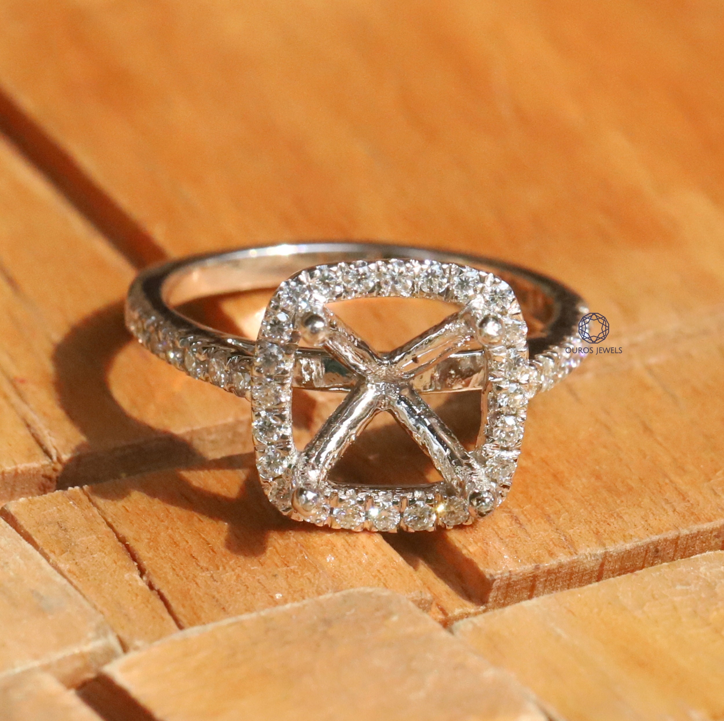 Lab Grown Diamond Semi Mount Engagement Ring/ Round Lab Grown Etsy