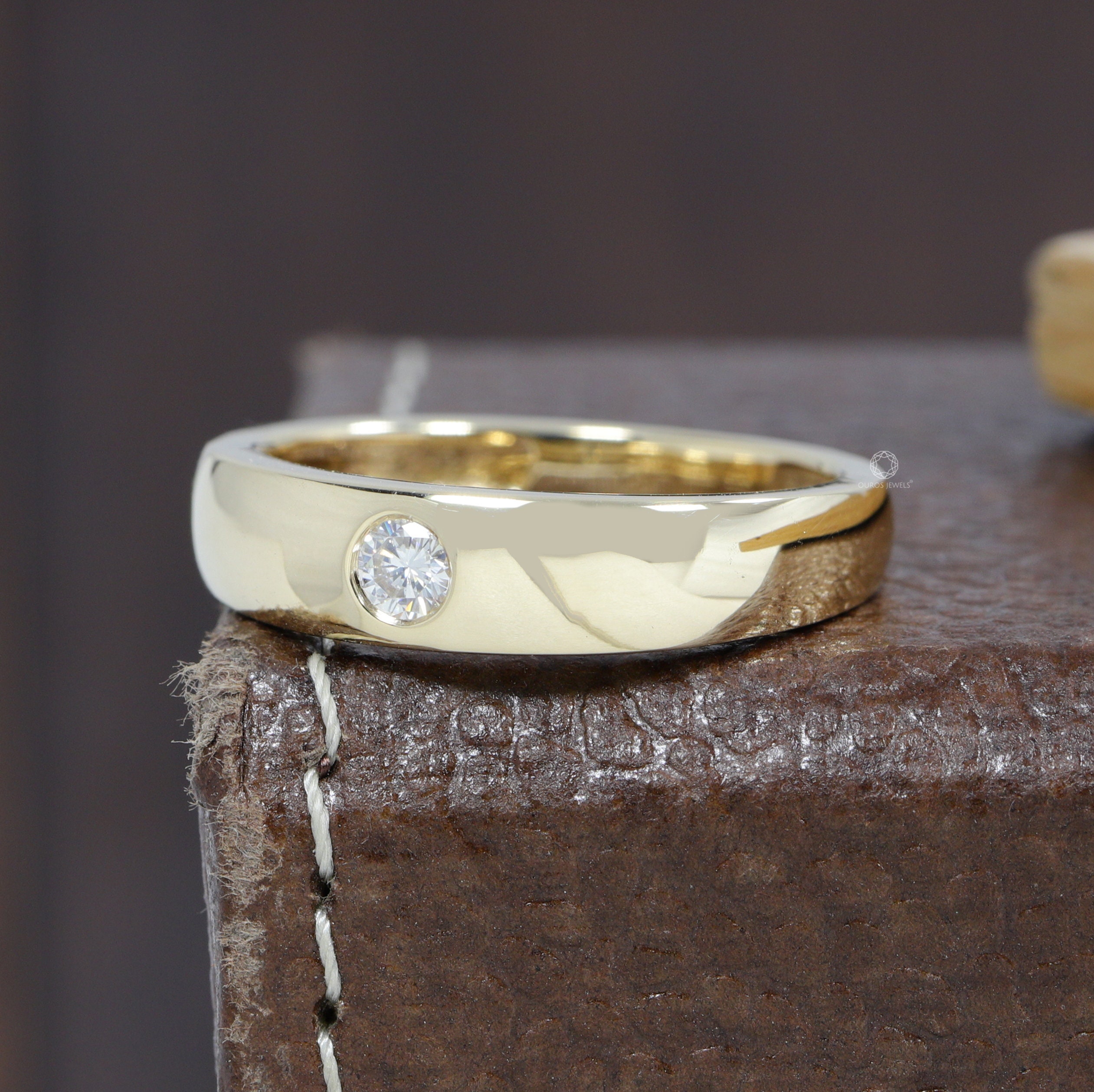 Round Engagement Ring / Lab Grown Certified Diamond / Simple Etsy