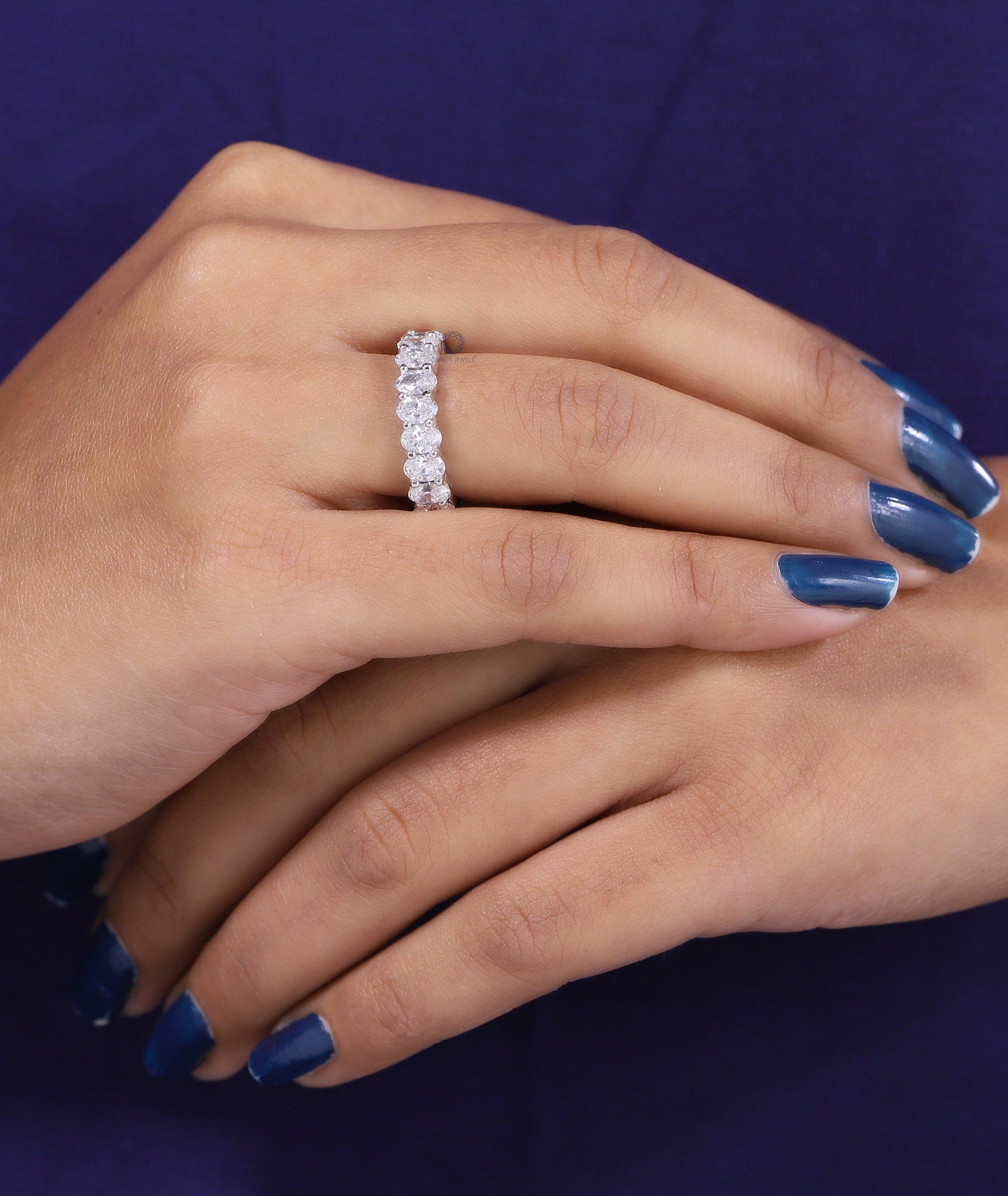 Oval Diamond Full Eternity Band/ Lab Grown Certified Oval Etsy