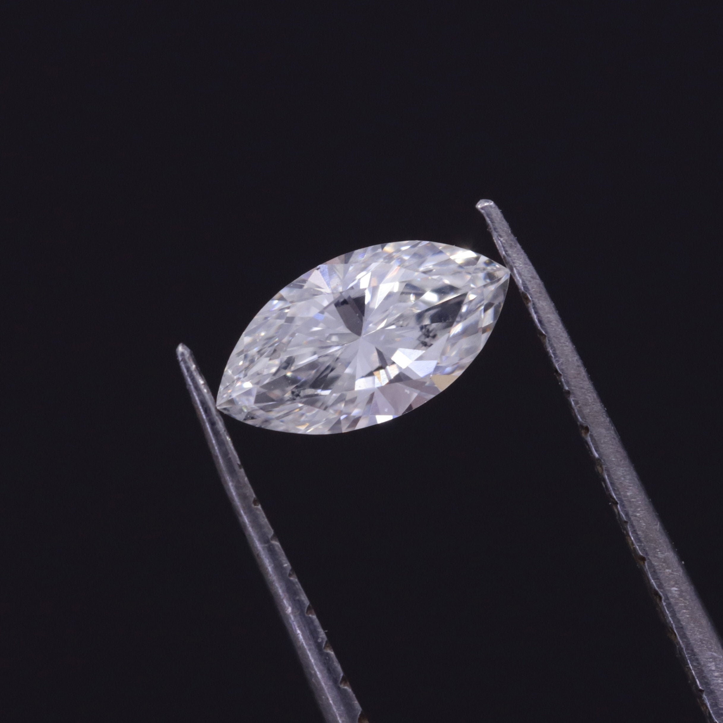 Marquise Lab Grown Diamond/ Marquise Diamond Ring/ 18K White Etsy