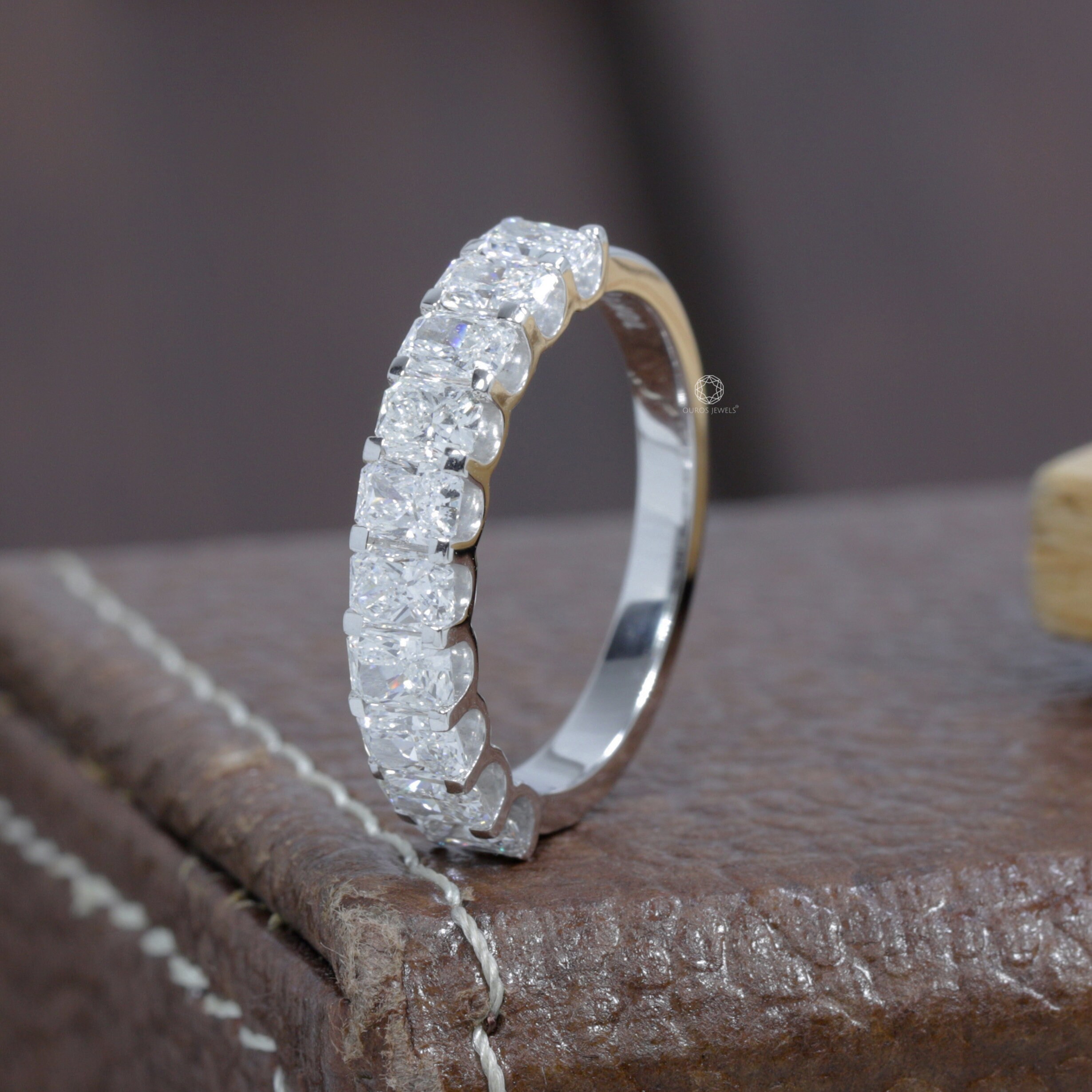 Radiant Diamond Eternity Band/ Lab Grown Diamond Band/ 18K Etsy