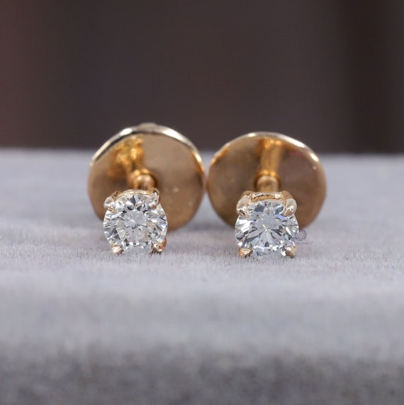 0.20TCW Real Round Cut Diamond Hoop Earring In 14k White Gold 0.20TCW Real Round Cut Diamond Hoop Earring In 14k White Gold