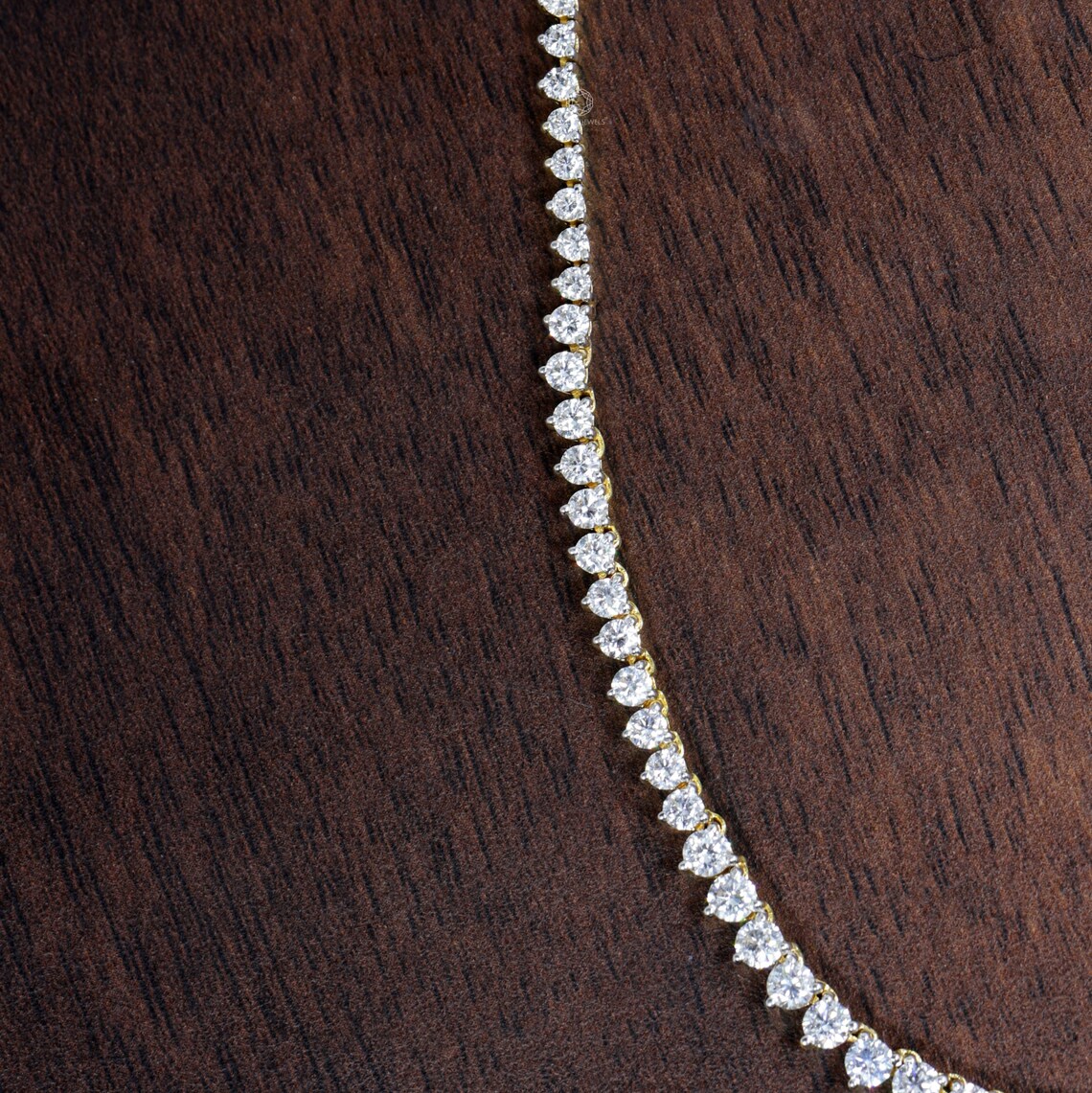 Lab Created Diamond Necklace / Wedding Tennis Chain Necklace Etsy