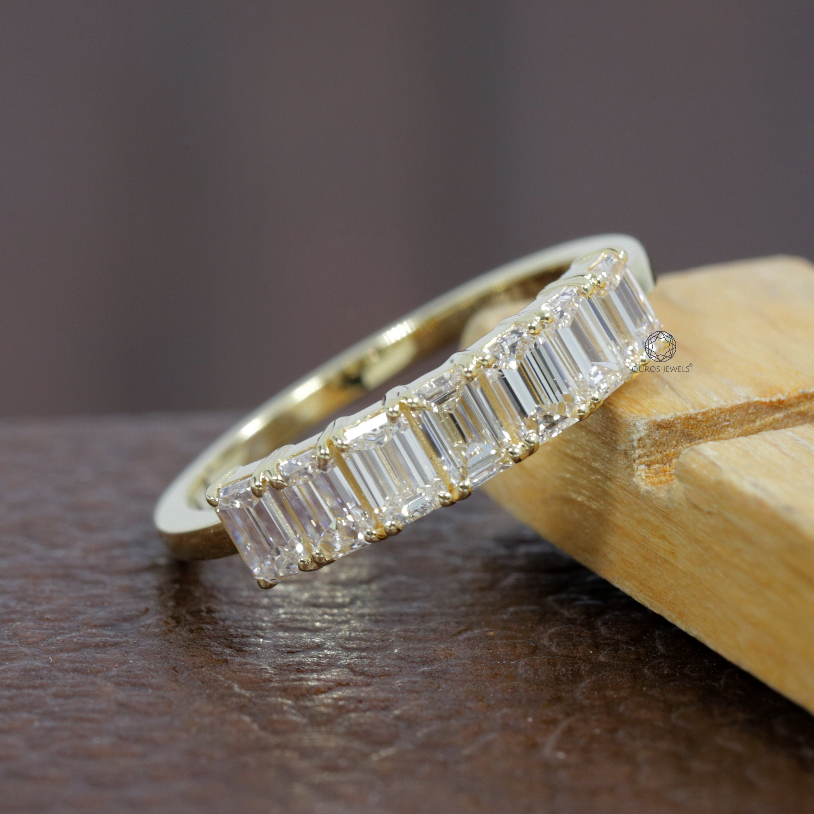 7 Stone Emerald Diamond Eternity Band/ Lab Grown Eternity Etsy