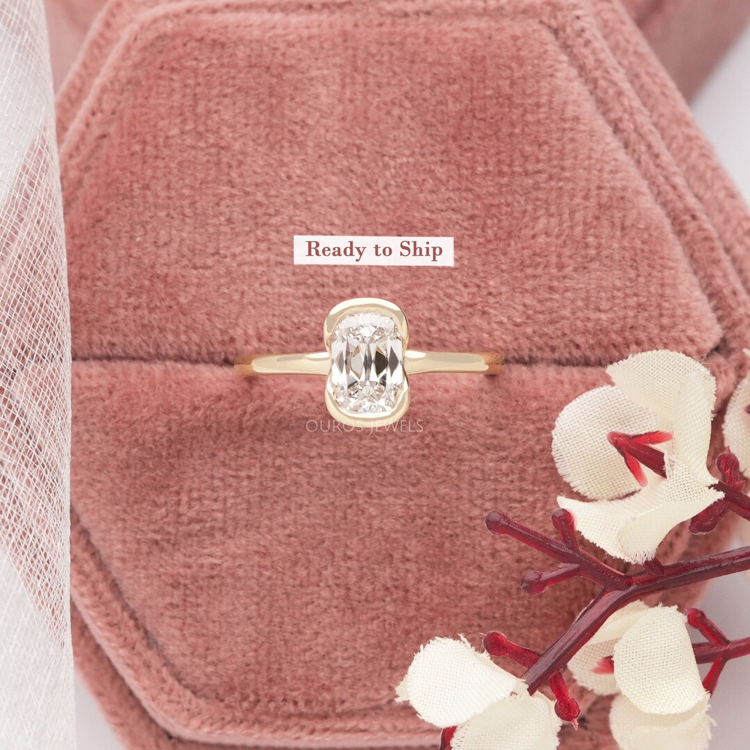 1.27 Carat Ashoka Cut Lab Grown Diamond Solitaire Ring/ Yellow Etsy