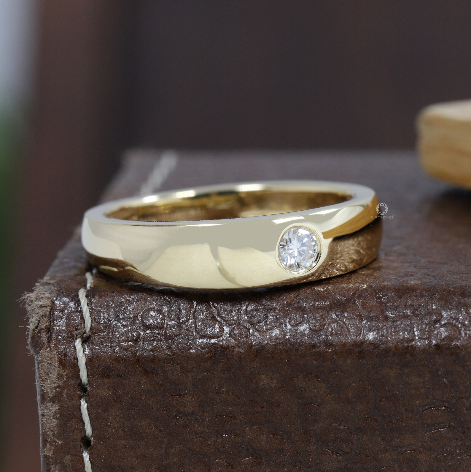 Round Engagement Ring / Lab Grown Certified Diamond / Simple Etsy