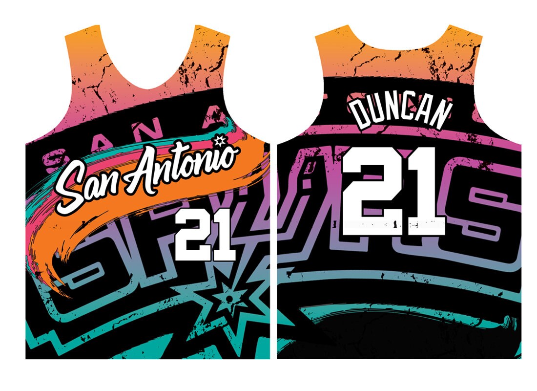 Sublimation Basketball jersey San Antonio Spurs Jersey Design Etsy