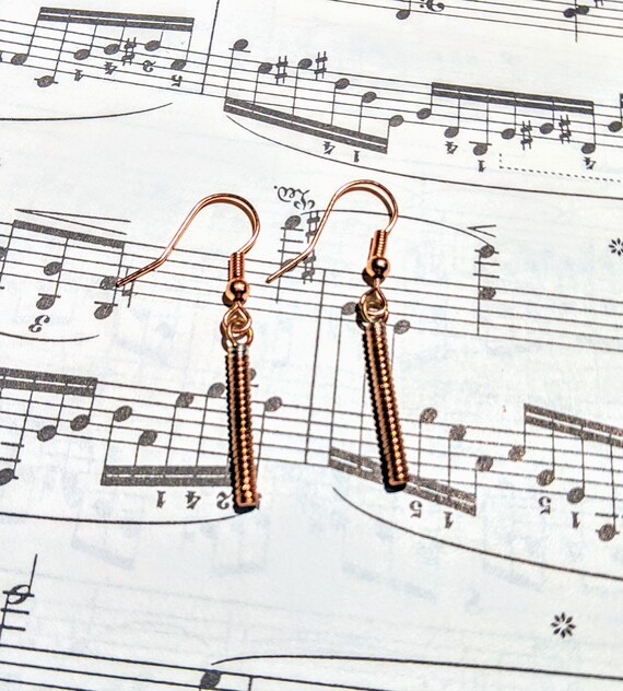 Piano String Pendant Earrings Made from Real Piano Strings Etsy