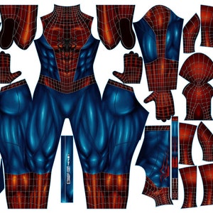 Traje Spiderman Mascara aparte, cierre espalda Musculatura, colores vivos !