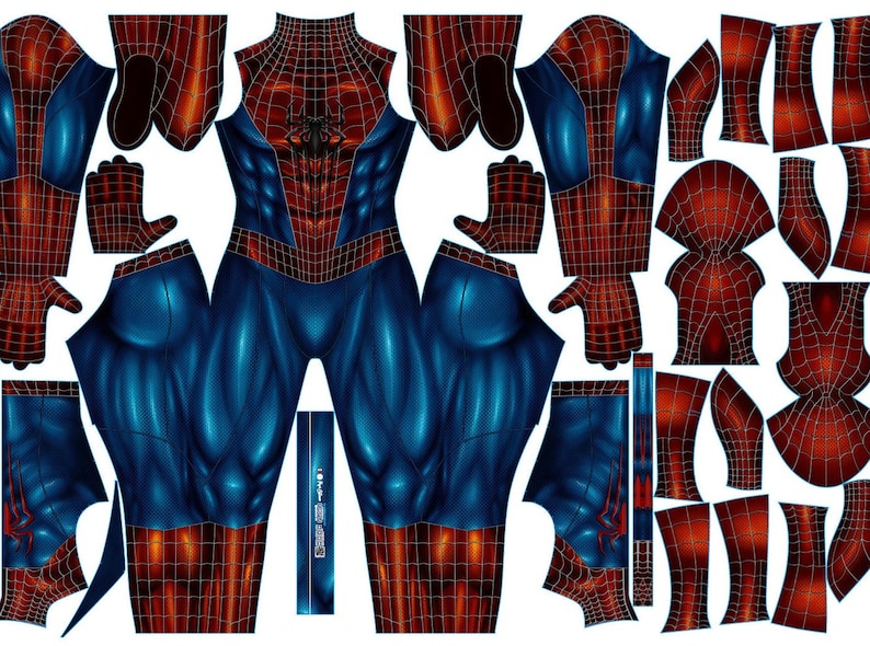 Traje Spiderman Mascara aparte, cierre espalda Musculatura, colores vivos !
