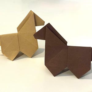 Origami Horses for Lunar New Year Decorating Horse Party Table Scatter Children's Party Decor Card Making or Party Favors Year of the Horse image 3