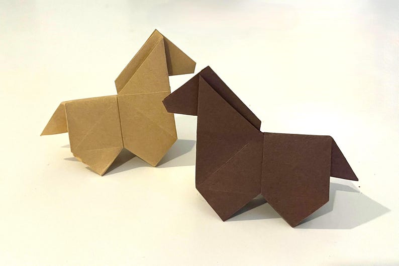 Origami Horses for Lunar New Year Decorating Horse Party Table Scatter Children's Party Decor Card Making or Party Favors Year of the Horse image 3