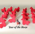 Origami Horses for Lunar New Year Decorating Horse Party Table Scatter Children's Party Decor Card Making or Party Favors Year of the Horse