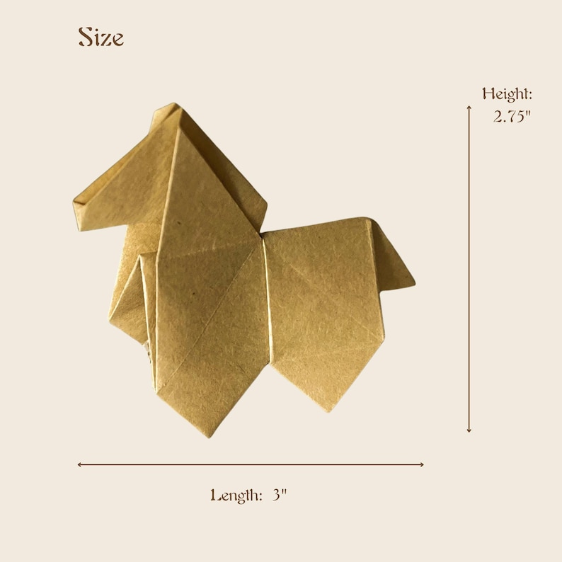 Origami Horses for Lunar New Year Decorating Horse Party Table Scatter Children's Party Decor Card Making or Party Favors Year of the Horse image 9