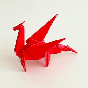 Red Origami Dragon for Chinese New Year, Lunar New Year Dragon