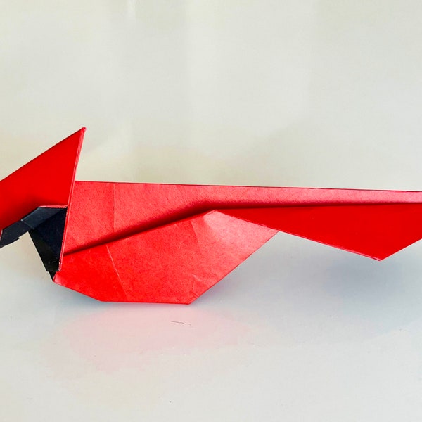 Origami Cardinal Bird for